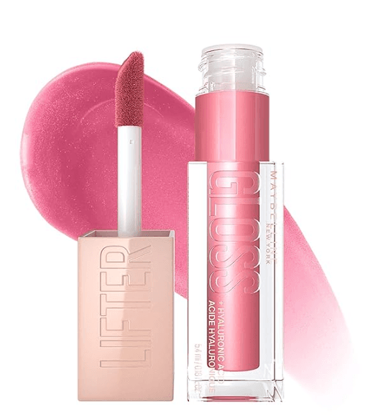 Maybelline New York Smooth And Non-sticky Lifter Gloss - Petal | Tinted Lip Gloss With Hyaluronic Acid for Hydrated & Plump Lips | Non-Sticky application | Long-lasting Fuller & Lifted Look | 5.4ml